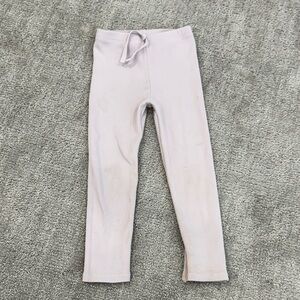 Zara Girls’ Light Purple Ribbed Drawstring Leggings - 4-5T